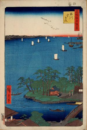 One Hundred Famous Views of Edo: Shinagawa Susaki