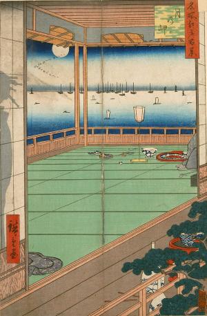 One Hundred Famous Views of Edo: Tsuki no Misaki