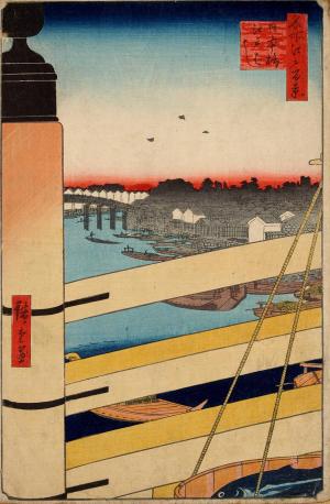 One Hundred Famous Views of Edo: Nihonbashi, Edobashi bridge