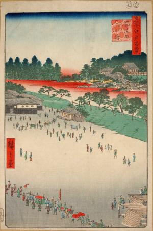 One Hundred Famous Views of Edo: Yatsu-kōji, inside Sujikai