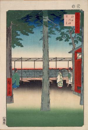 One Hundred Famous Views of Edo: Sunrise at Kanda Myōjin Shrine