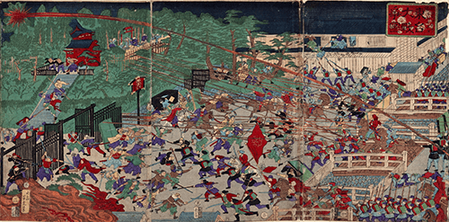 The Great Battle at Kan'ei-ji Temple in Ueno, May 15, 1868