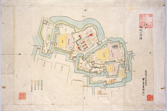 Illustrated Map of the Castle in Edo