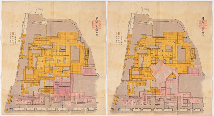 Illustrated Map of the temporary Nishinomaru Palace