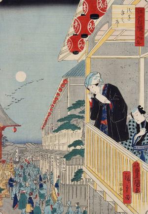 Thirty-six Views of the Pride of Edo, the Year-end Fair at Asakusa (Edo Jiman Sanjūrokkyō Asakusa Toshi no Ichi)