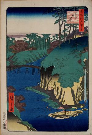 One Hundred Famous Views of Edo: Ōji Takinogawa River