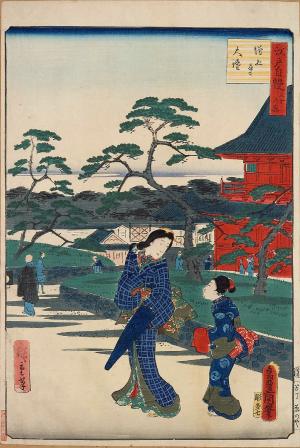 Thirty-six enjoyments of Edo: Large bell of Zōjō-ji Temple