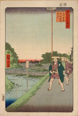 One Hundred Famous Views of Edo: Kinokuni-zaka Akasaka Tameike Enkei