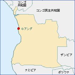 アンゴラの地図